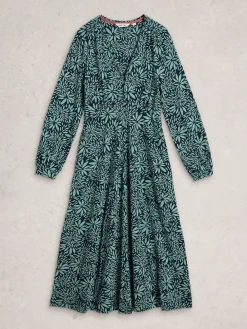 White Stuff Dark Green Megan Jersey Dress Hot