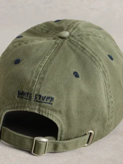 White Stuff 100% Cotton Baseball Cap Green Discount