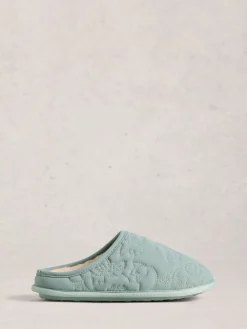 White Stuff Green Quilted Slipper Mule Best