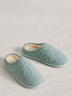 White Stuff Green Quilted Slipper Mule Best