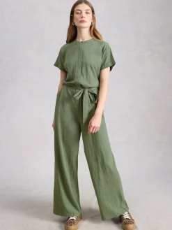 White Stuff Sandy Jersey Jumpsuit Green New