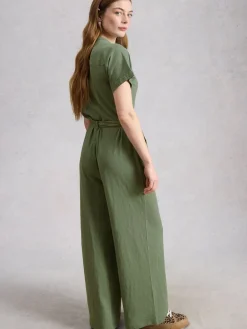 White Stuff Sandy Jersey Jumpsuit Green New