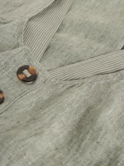 White Stuff Viola Linen Dungaree Green Discount