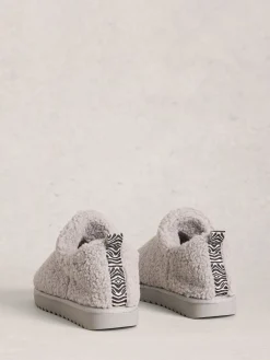 White Stuff Borg Slipper Booties Grey Online