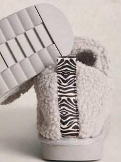 White Stuff Borg Slipper Booties Grey Online