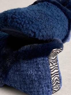 White Stuff Reya Closed Back Slippers Navy Hot