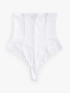 Next Super High Waist Thong Firm Tummy Control Shaping Briefs White Best