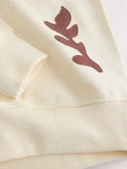 Next Sweatshirt with Appliqué Details White New