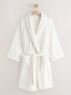 Next Waffle Cosy Robe White Clearance
