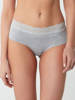 Next Midi Cotton Lace Knickers 4 Pack White/Black/Grey