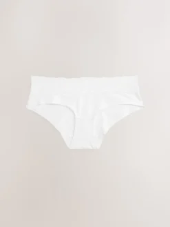 Next White/Black/Grey Short Cotton Lace Knickers 4 Pack Online
