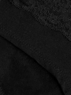 Next White/Black/Grey Short Cotton Lace Knickers 4 Pack Online