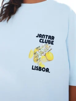 Next White/Blue Graphic Print Beach T-Shirt Sale