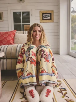 Next Yellow Viscose/Linen Blend Button Through Pyjamas Clearance