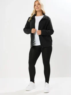 Yours Curve Black Active Fleece Outlet