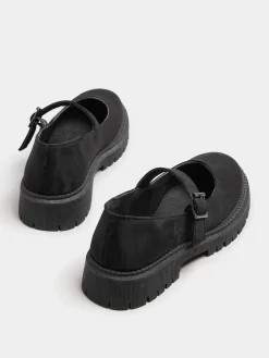 Yours Curve Black Extra Wide Fit Wide Fit Chunky Mary Jane Shoes Sale