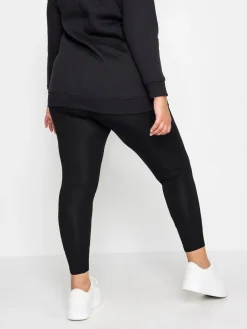 Yours Curve Black Soft Touch Viscose Leggings 2 Pack Clearance