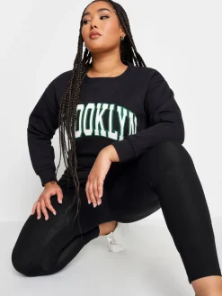 Yours Curve Black Soft Touch Viscose Leggings 2 Pack Clearance