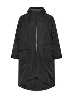 Yours Curve Black Waterproof Fleece Lined Robe Discount