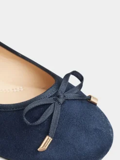 Yours Curve Wide Fit Extra Wide Fit Blaise Ballerinas Blue New