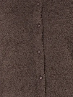 Yours Curve Chenille Cardigan Brown Outlet