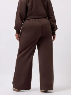 Yours Curve Wide Fit Wide Leg Joggers Brown Best