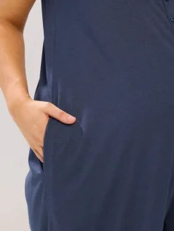 Yours Curve Maternity Breastfeeding Jumpsuit Coal Black Clearance