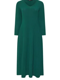Yours Curve Green Ribbed Maxi Dress Discount
