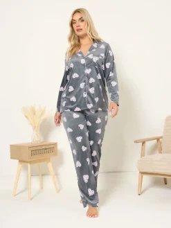 Yours Curve Grey Baby Fleece Pyjamas Set Best