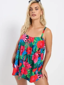 Yours Curve A-Line Tankini Red Online