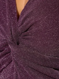 Yours Curve London Metallic Twist Front Maxi Dress Red Best