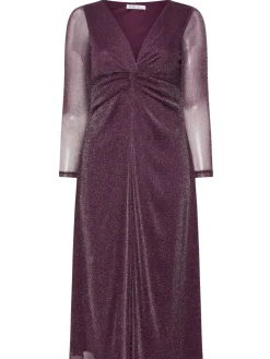 Yours Curve London Metallic Twist Front Maxi Dress Red Best