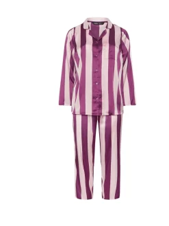 Yours Curve Satin Pyjamas Set Red Hot