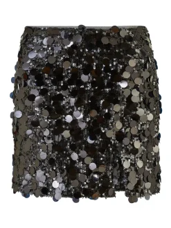 Yumi Black Sequin Mini Skirt