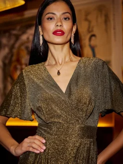 Yumi Gold Sparkle Stretch Jumpsuit Best