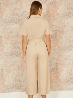 Yumi Relaxed Fit Utility Jumpsuit Natural Online