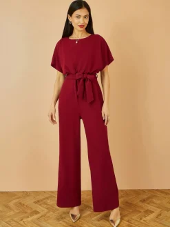 Yumi Red Batwing Stretch Jumpsuit Best