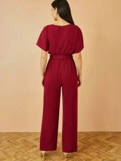 Yumi Red Batwing Stretch Jumpsuit Best