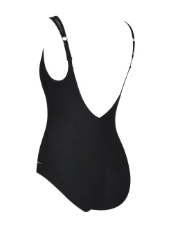Zoggs Mesh V Back Black Swimsuit with Removable Foam Cup Support Discount